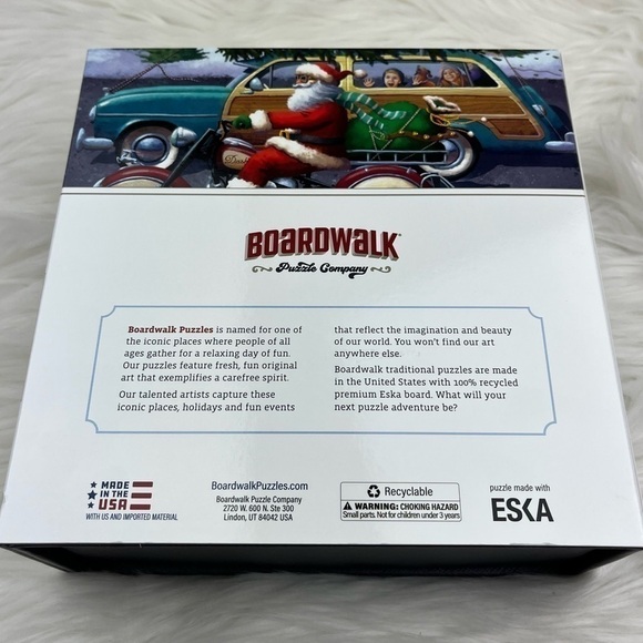 NEW Boardwalk Motorcycle Santa 1000 Piece Jigsaw Puzzle Holiday 19 1/4”x26 5/8” - Picture 6 of 10